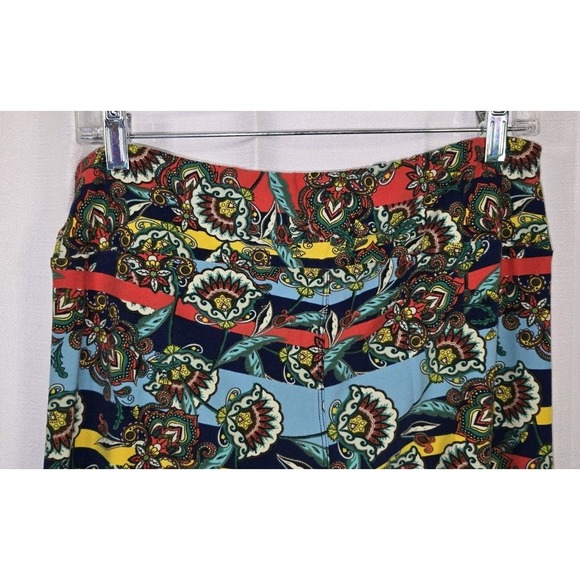 LuLaRoe Leggings Tall & Curvy Multicolor Striped Floral - Picture 8 of 11